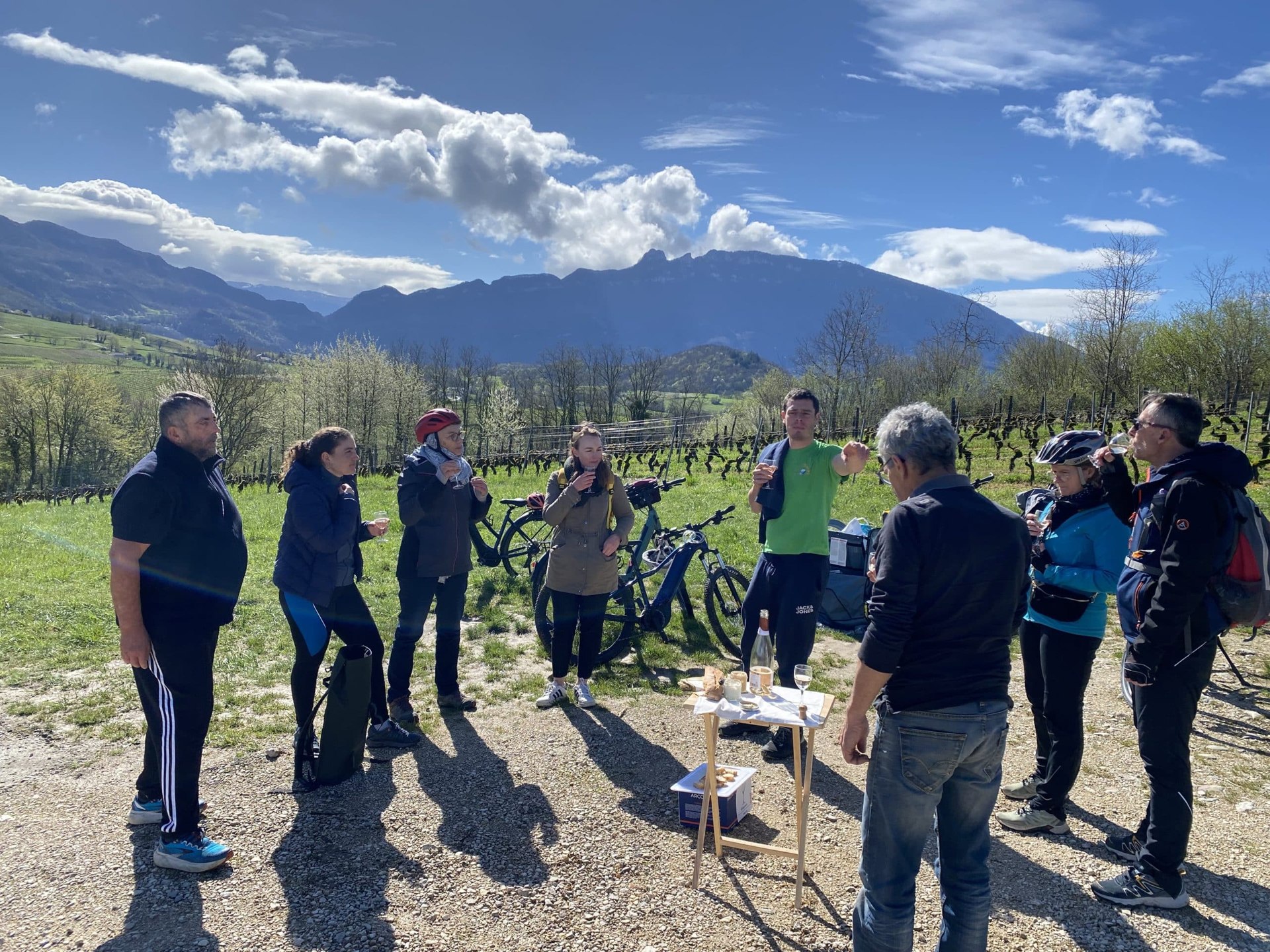 Sortie à vélo en groupe